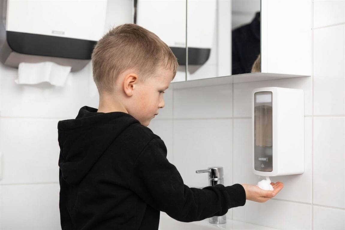 KATRIN 44672 500ml - dozownik bezdotykowy biały, (4) - Dozowniki do mydła w płynie i piance